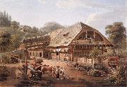 Gabriel Lory fils House of peasants in the vicinity of Bern china oil painting reproduction